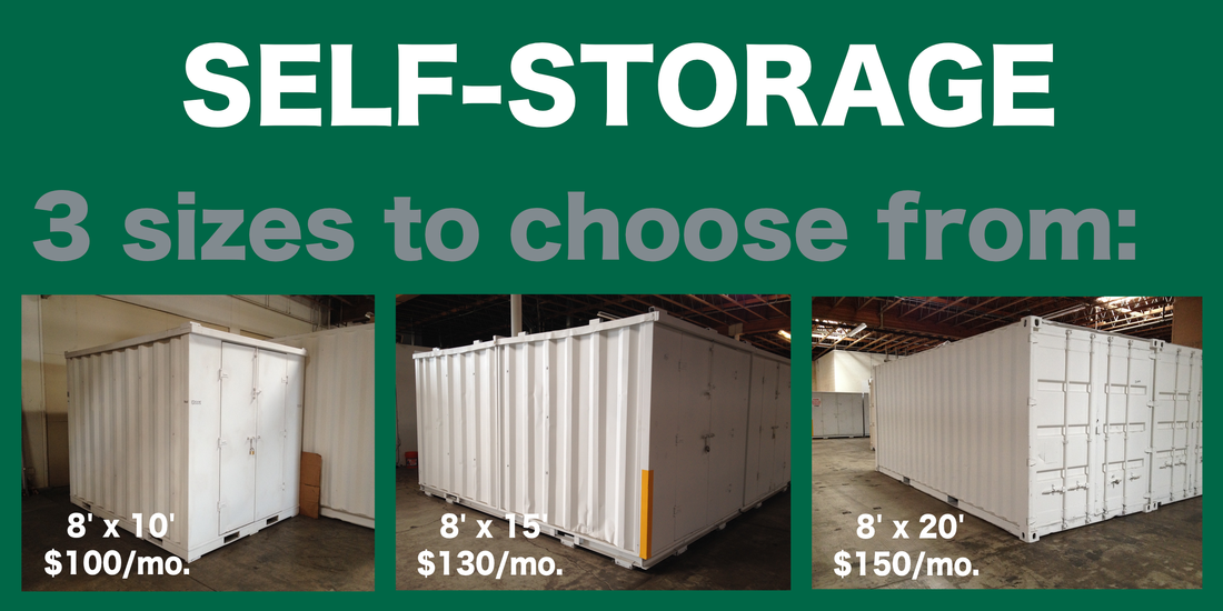 self-storage Eugene sizes graphic